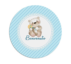 Tappetino mouse tondo Teddy Bear