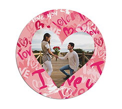 Tappetino mouse tondo Words of love