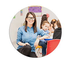 Tappetino mouse tondo con foto maestra