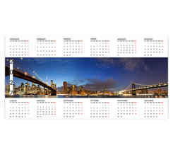 Tappetino mouse xxl con foto e grafica calendario un riquadro
