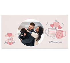 Tappetino mouse xxl con foto e grafica Amore mio