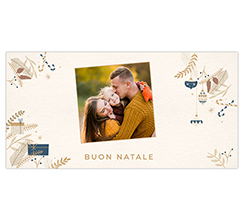 Tappetino mouse xxl con foto e grafica buon Natale blu oro