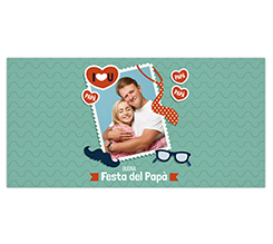 Tappetino mouse xxl grafica buona festa del papà con foto