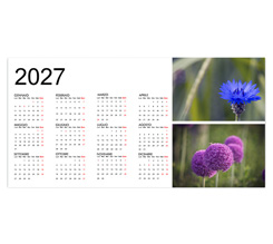 Tappetino mouse xxl con foto e grafica calendario due riquadri