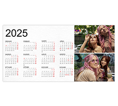 Tappetino mouse xxl con foto e grafica calendario due riquadri