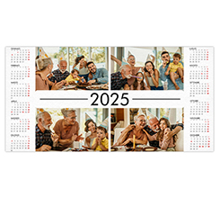 Tappetino mouse xxl con foto e grafica calendario quattro riquadri