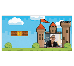 Tappetino mouse xxl grafica castello con foto