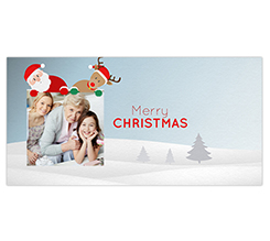 Tappetino mouse xxl con foto e grafica babbo natale renna