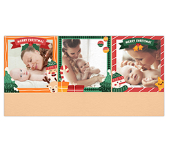 Tappetino mouse xxl con tre riquadri per foto e grafica Buon Natale