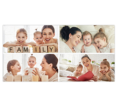 Tappetino mouse xxl con foto collage quattro riquadri