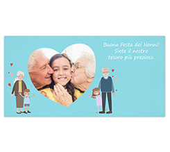 Tappetino mouse xxl con foto e grafica per festa dei nonni