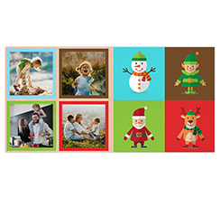 Tappetino mouse xxl con quattro riquadri per foto e grafica Natale