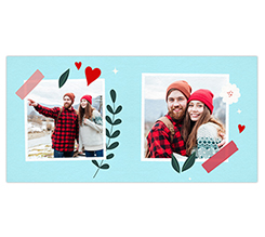 Tappetino mouse xxl con foto e grafica polaroid per innamorati