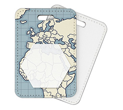 Etichetta Bagaglio in Pelle con grafica dinosauri