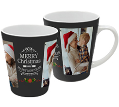 Tazza Colazione con foto e grafica Merry Christmas