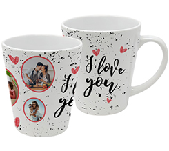 Tazza colazione personalizzata con immagini e grafica love