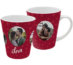 Tazza colazione con grafica per san valentino