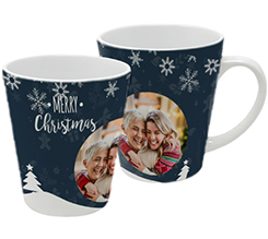 Tazza Colazione con foto e grafica natalizia