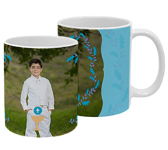 Tazza Prima Comunione con foto fiori