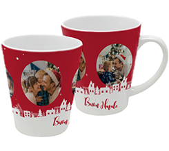 Tazza Colazione con foto e paesaggio natalizio