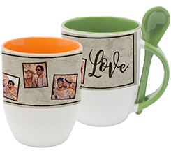 Tazza con Cucchiaino Crazy collage