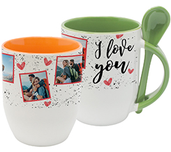 Tazza con Cucchiaino I love you collage