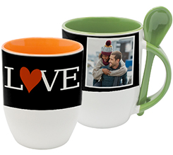 Tazza con Cucchiaino grafica love