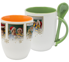 Tazza con Cucchiaino White Christmas