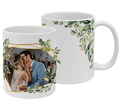 Tazza matrimonio Cornice geometrica