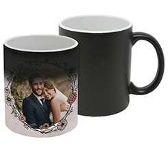 Tazza magica per sposi con grafica matrimonio