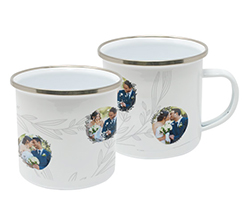 Tazza in metallo personalizzata per matrimonio