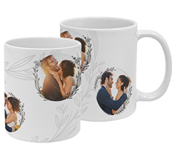Tazza matrimonio panoramica Cerchi e rami