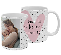Tazza panoramica con immagine e dedica per la mamma