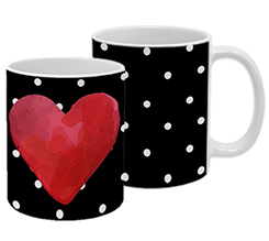 Tazza panoramica Cuore rosso