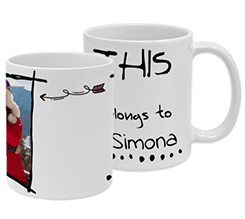 Tazza con scritta personalizzata