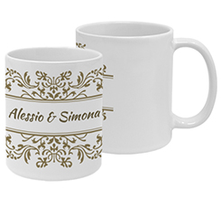 Tazza panoramica personalizzata con nomi  per matrimonio