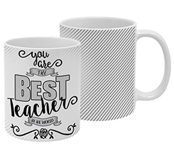 Tazza panoramica con ringraziamento per la maestra