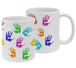 Tazza panoramica Impronte colorate