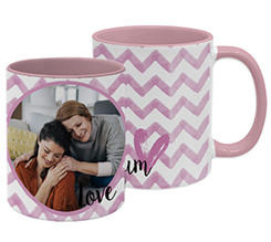 Tazza panoramica Love mum rosa