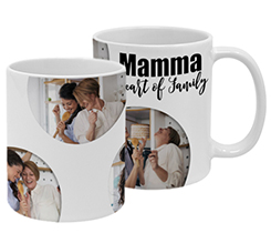 Tazza personalizzata con foto collage per la mamma e dedica
