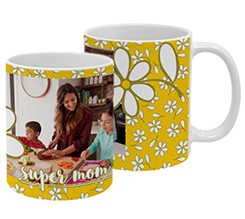 Tazza personalizzata con grafica margherite per la festa della mamma