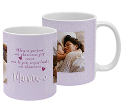 Tazza panoramica con foto e grafica per la festa della mamma