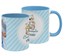 Tazza mug personalizzata con immagine e nome come regalo nascita