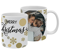 tazza personalizzata con grafica natalizia Merry Christmas