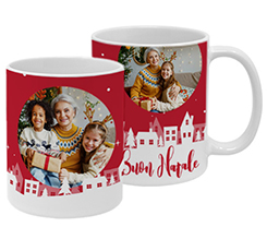 Tazza personalizzata con foto e paesaggio natalizio