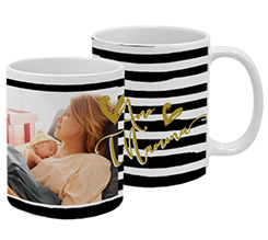 Tazza panoramica Ti amo mamma con foto