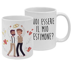 Tazza panoramica Uomo testimone dello sposo