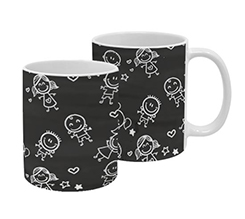 tazza personalizzata per maestra con grafica effetto lavagna con bambini