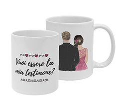 tazza regalo per testimone donna dello sposo