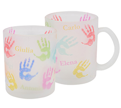 Tazza vetro personalizzata con grafica scuola